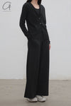 SWAYING 25 Spring/Summer Flared Wool Trousers SW-SW25PS3B12-HEIHUI Black and Gray SW25PS3B12
